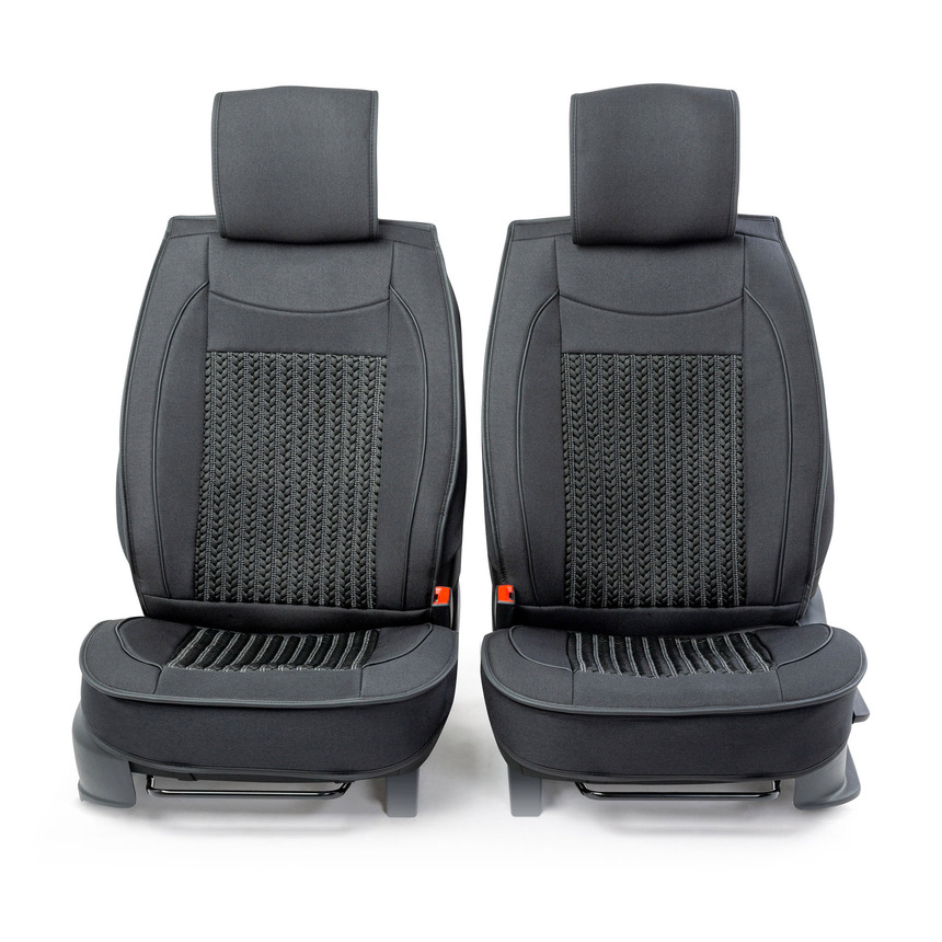 Каркасные накидки на передние сиденья "Car Performance", 2 шт., fiberflax CUS-2062 BK/BK Каркасные накидки на передние сиденья "Car Performance", 2 шт., fiberflax CUS-2062 BK/BK
