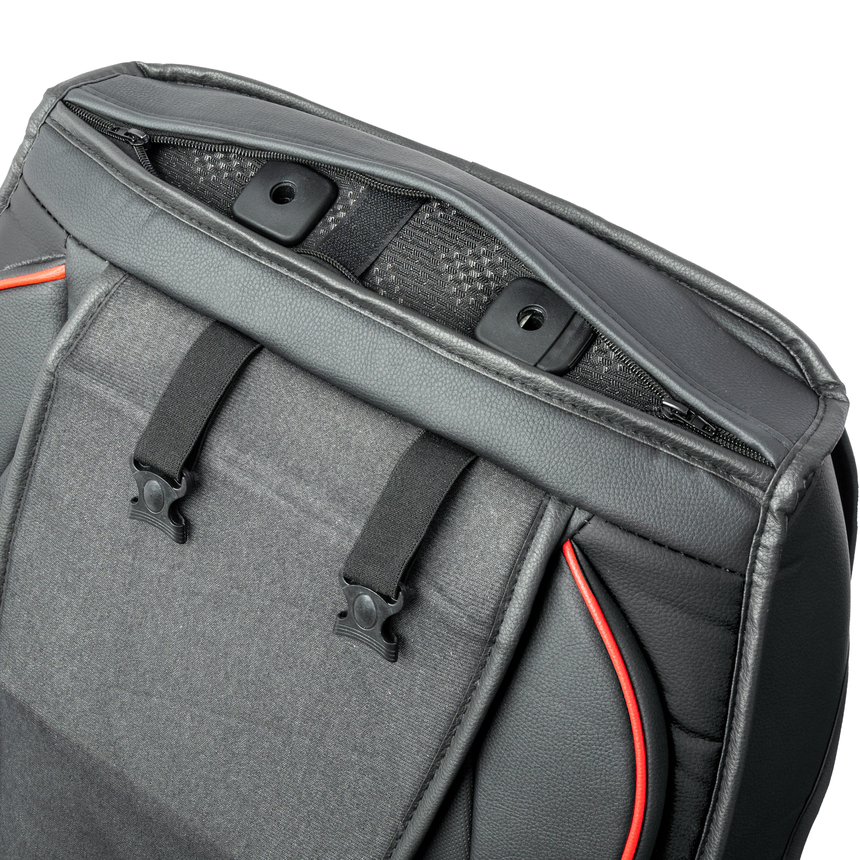 Каркасные 3D накидки на передние сиденья "Car Performance", 2 шт., экокожа CUS-3012 BK/BK