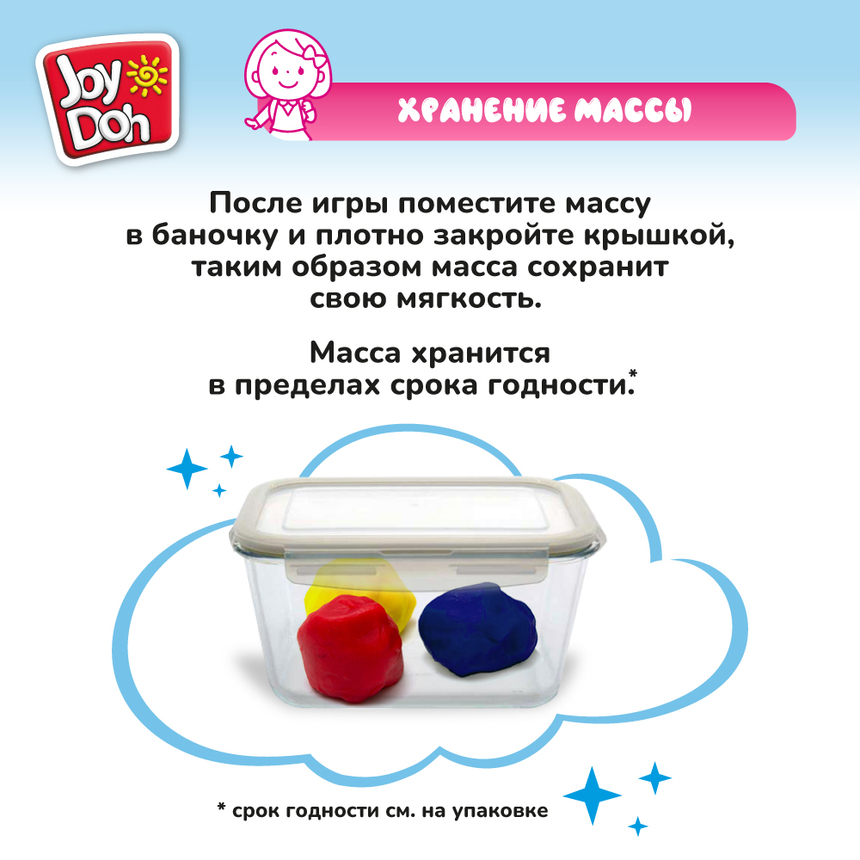 Масса для лепки Joy-Doh, набор ЦВЕТОЧНАЯ ОРАНЖЕРЕЯ FLOW-200 bag