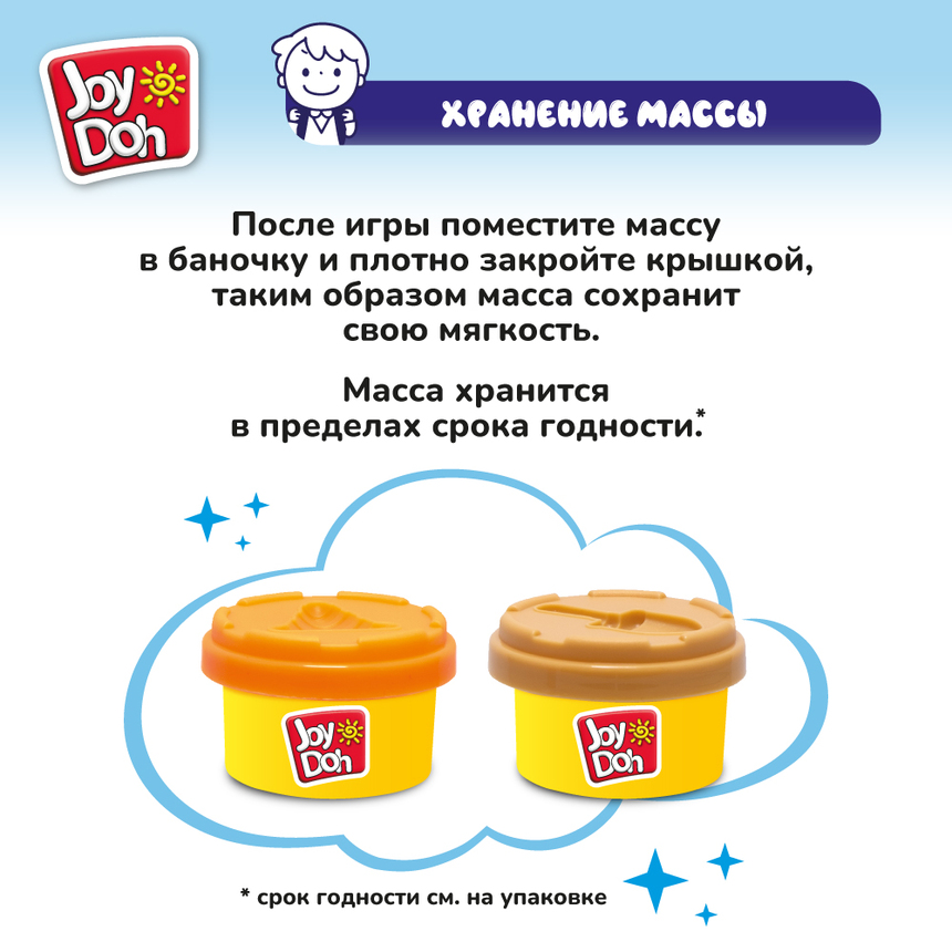 Масса для лепки Joy-Doh, набор МИНИ БЕТОНОМЕШАЛКА TRUK-056 pot