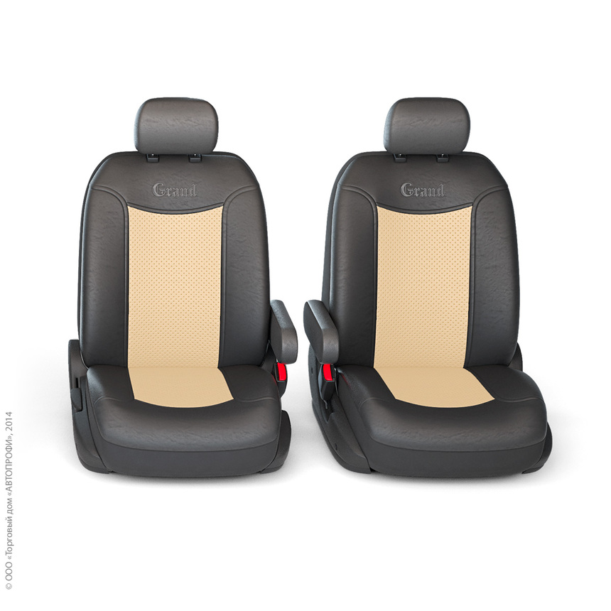 Чехлы на сиденья универсальные экокожа GRAND FULL GND-1305GF BK/L.BE
