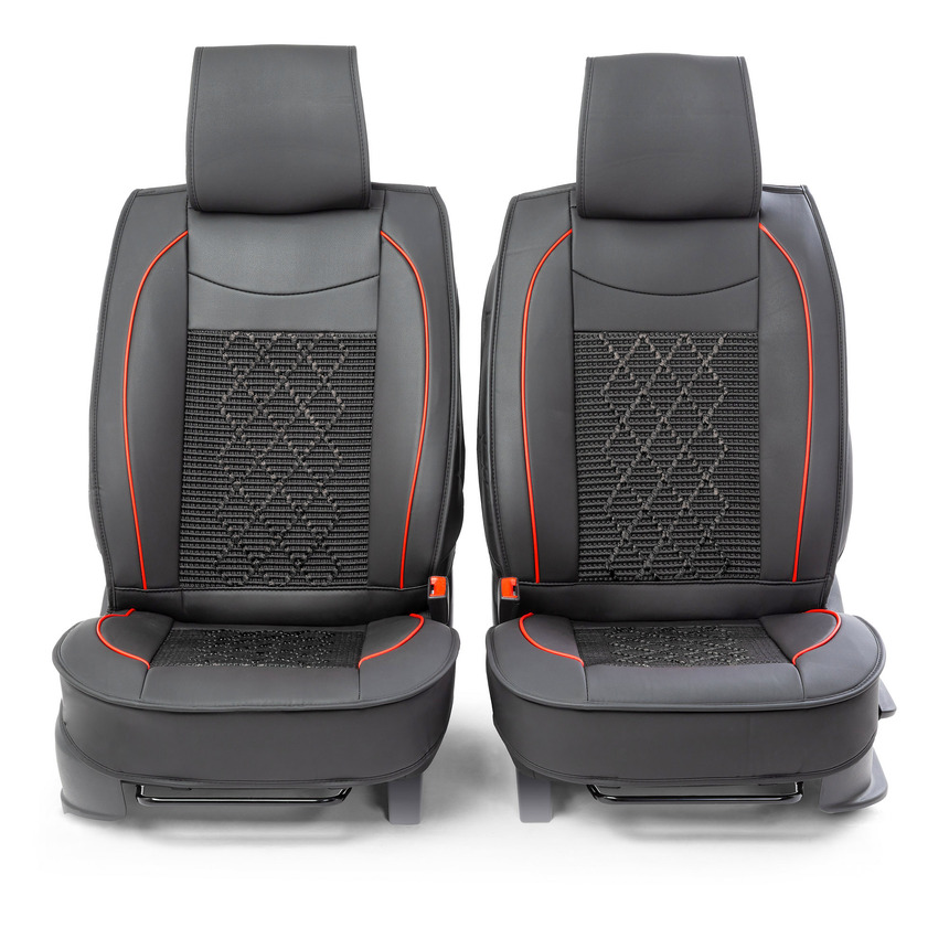Каркасные накидки на передние сиденья "Car Performance", 2 шт., экокожа CUS-2092 BK/BK Каркасные накидки на передние сиденья "Car Performance", 2 шт., экокожа CUS-2092 BK/BK