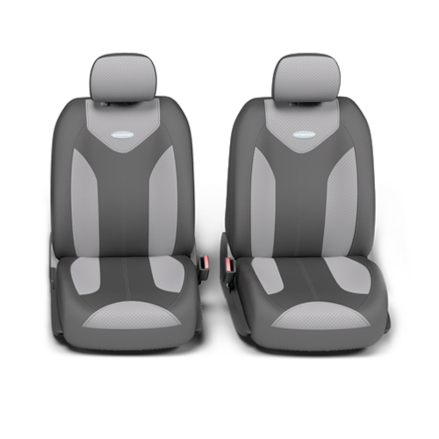 Чехлы на сиденья универсальные экокожа MATRIX MTX-1105G D.GY/L.GY (M)