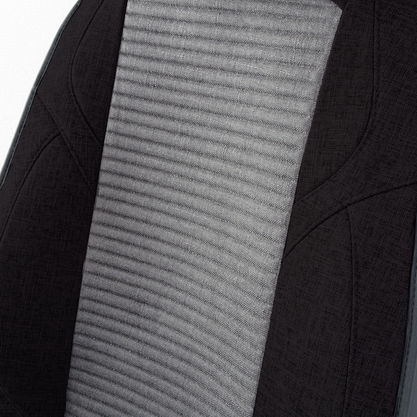 Каркасные 3D накидки на передние сиденья "Car Performance", 2 шт., fiberflax CUS-3024 BK/GY