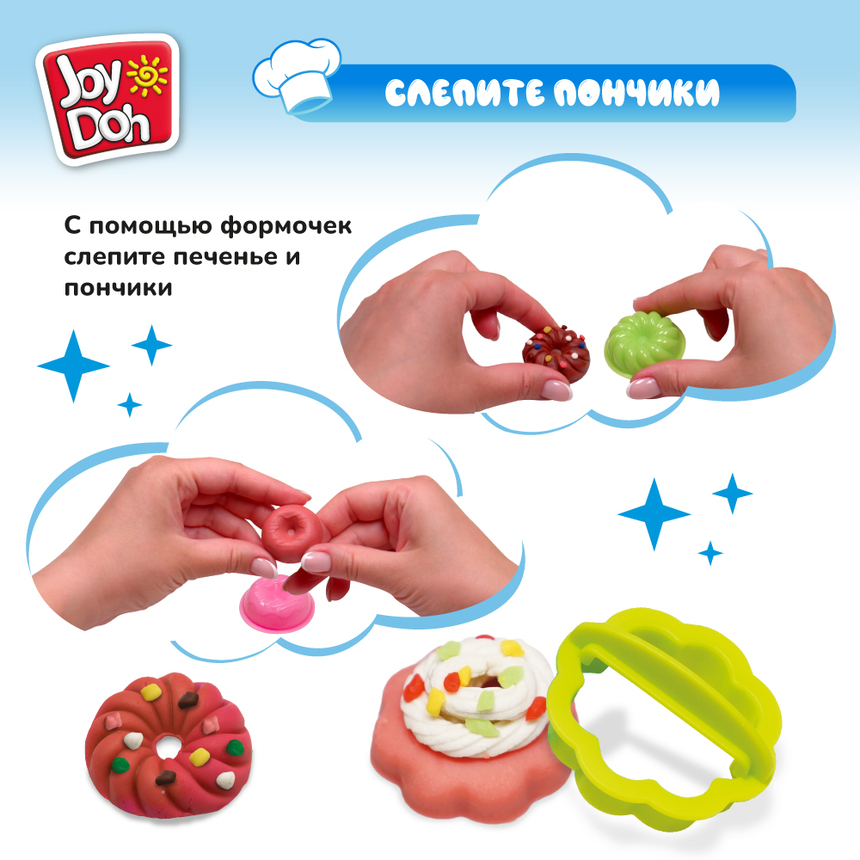 Масса для лепки Joy-Doh, набор СУПЕР БУРГЕРНАЯ BURG-560 pot