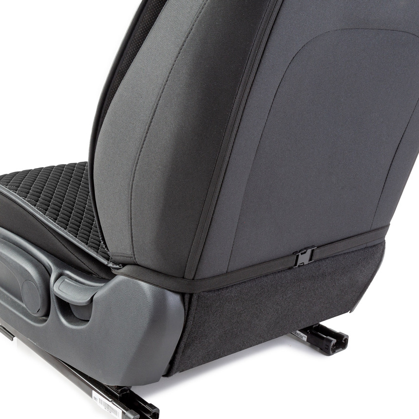 Накидки на передние сиденья "Car Performance", 2 шт., fiberflax CUS-1052 BK/GY Накидки на передние сиденья "Car Performance", 2 шт., fiberflax CUS-1052 BK/GY