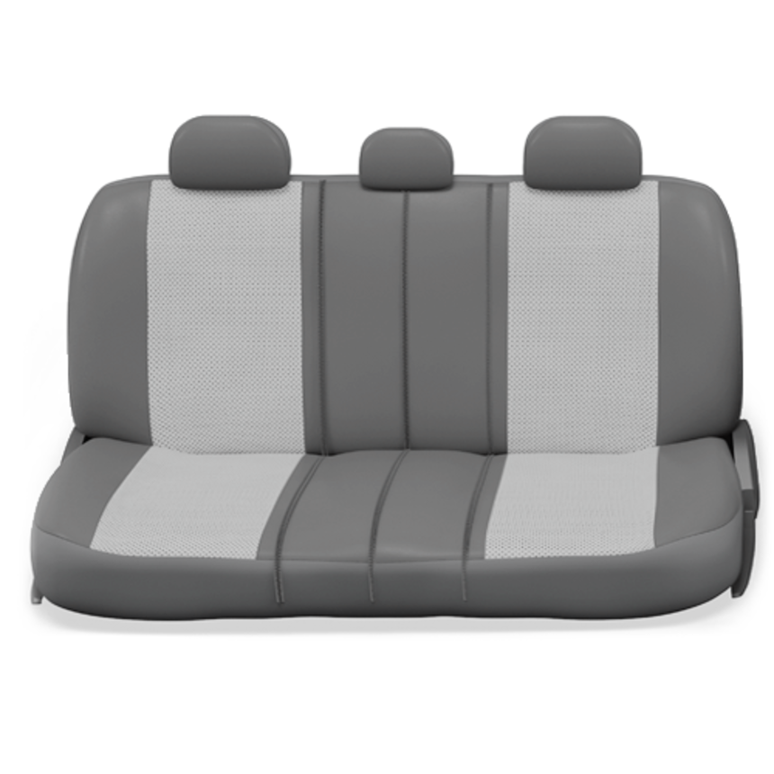 Чехлы на сиденья универсальные экокожа GRAND GND-1305G D.GY/L.GY (M)