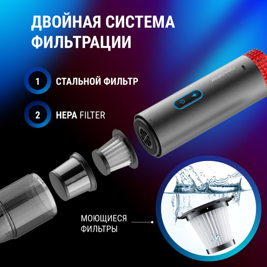 купить Пылесос беспроводной ROBOVOLT V6 RBV600 Пылесос беспроводной ROBOVOLT V6 RBV600