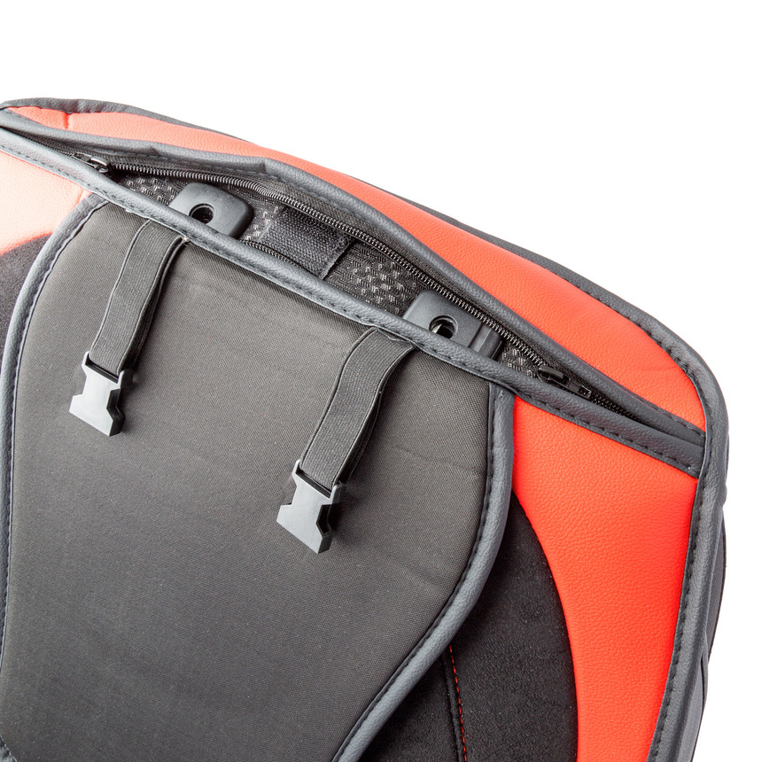 Каркасные 3D накидки на передние сиденья "Car Performance", 2 шт., экокожа/алькантара CUS-3034 BK/RD