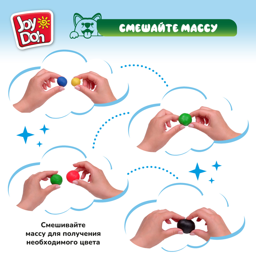 Масса для лепки Joy-Doh, набор ЖУКИ BUGS-150 pot