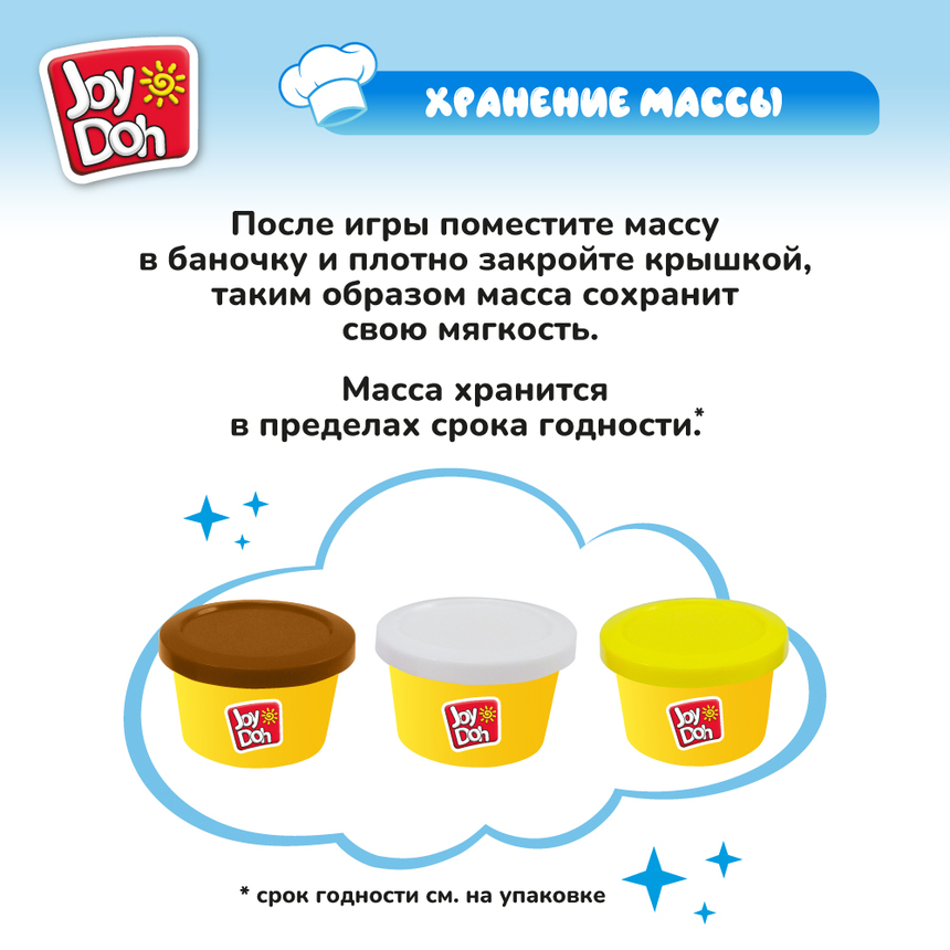 Масса для лепки Joy-Doh, набор ТОСТЕР TOST-150 pot