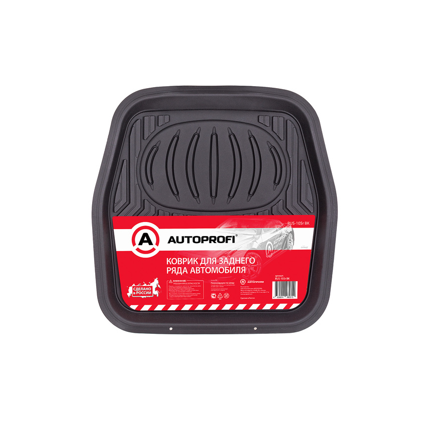 Коврик автомобильный AUTOPROFI для заднего ряда RUS-105r BK Коврик автомобильный AUTOPROFI для заднего ряда RUS-105r BK