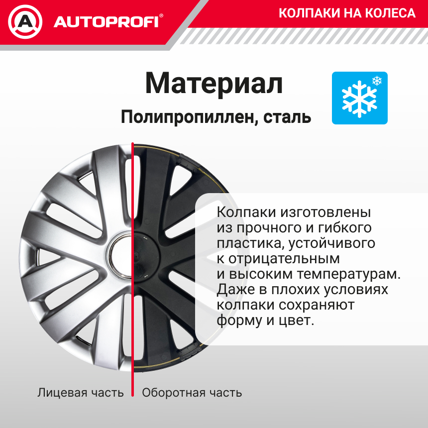 Колпаки на колёса AUTOPROFI WC-1145 SILVER (14) Колпаки на колёса AUTOPROFI WC-1145 SILVER (14)