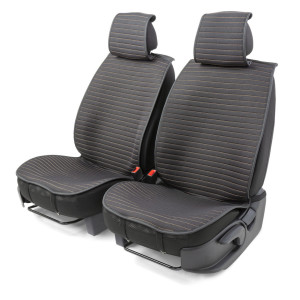 Накидки на передние сиденья "Car Performance", 2 шт., fiberflax CUS-1022 BK/BE