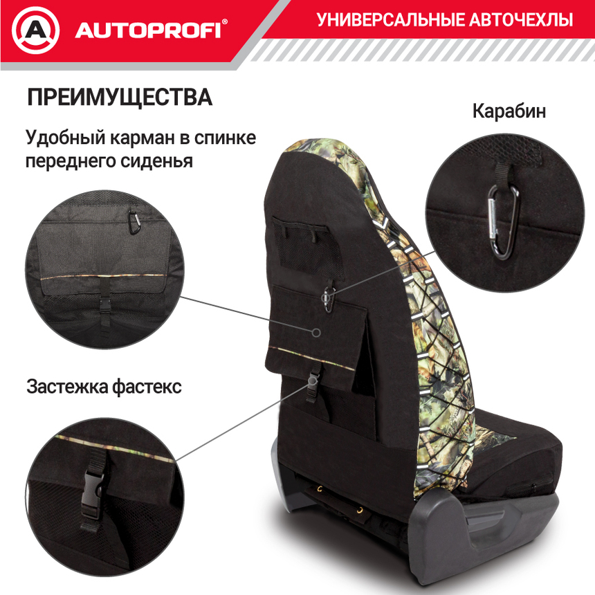 Чехол на переднее сиденье универсальный "Зверобой" ZV/CHE-0100 S Чехол на переднее сиденье универсальный "Зверобой" ZV/CHE-0100 S