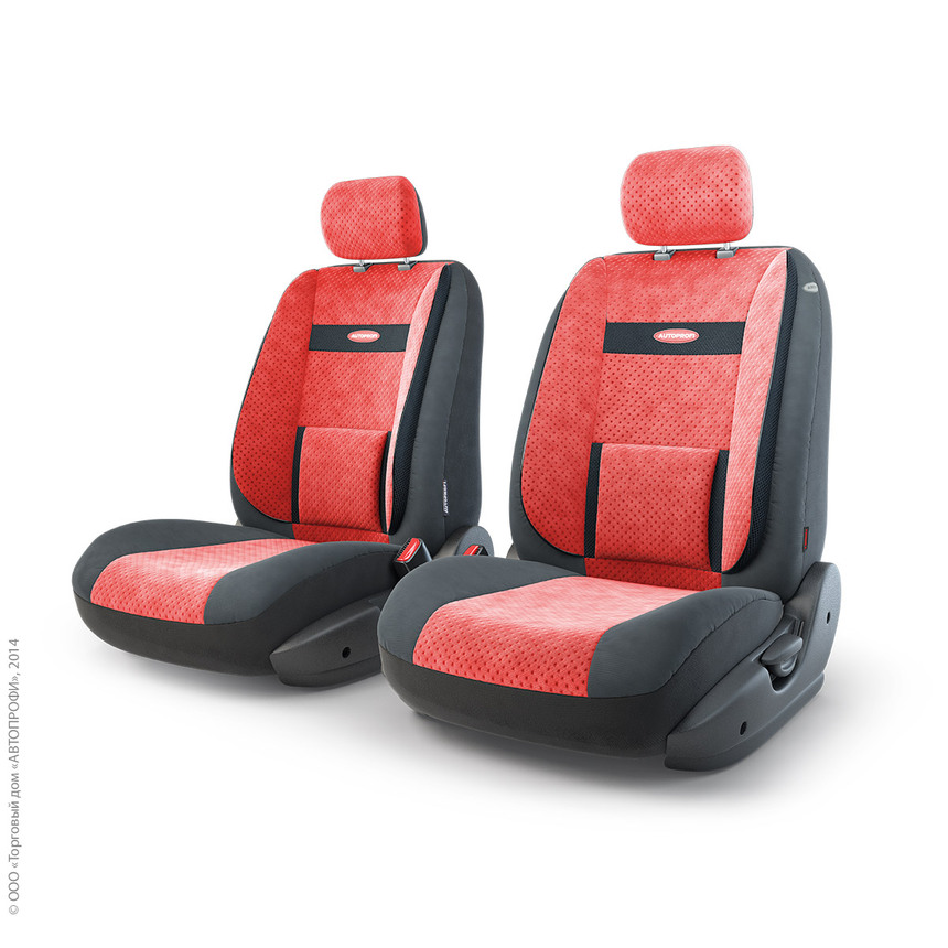 Чехлы на сиденья трансформеры COMFORT передний ряд TRS/COM-001 BK/RD