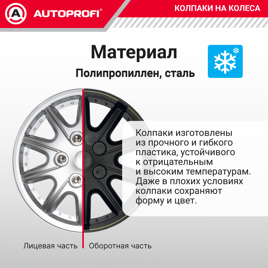 Колпаки на колёса AUTOPROFI WC-2025 SILVER (14) Колпаки на колёса AUTOPROFI WC-2025 SILVER (14)