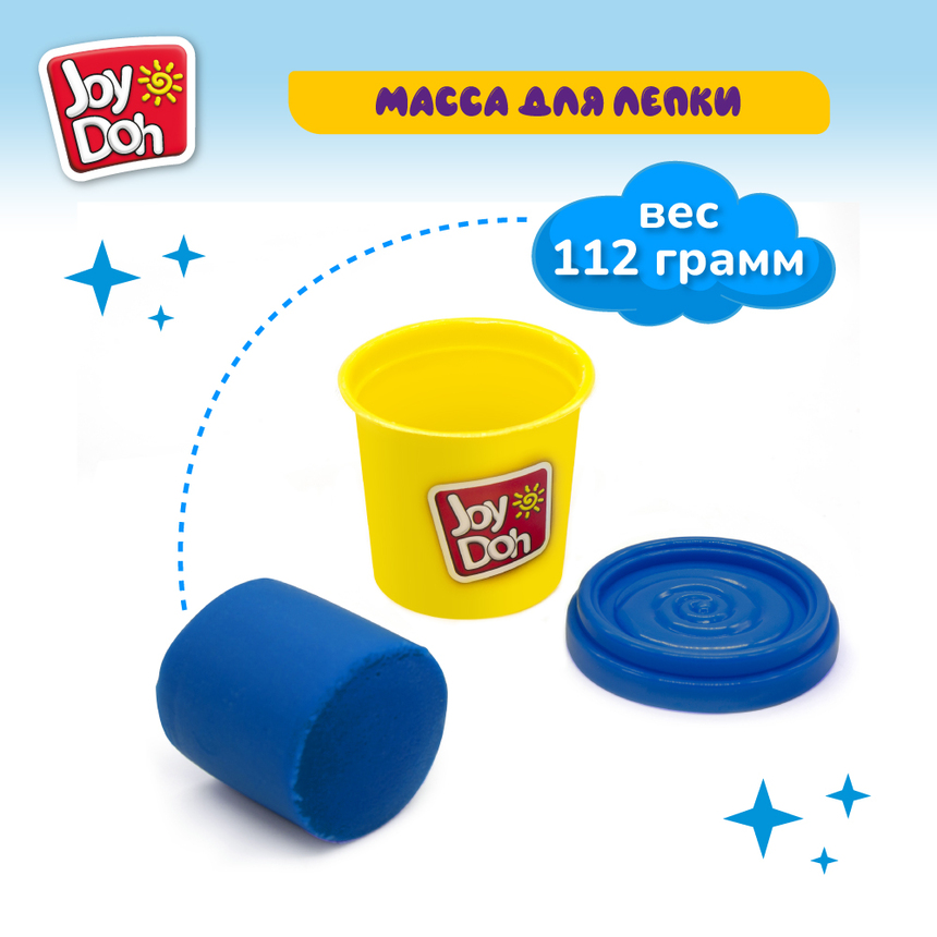 Масса для лепки Joy Doh, набор из 4 баночек с тестом, (4 х 112 г.) POT-04/112