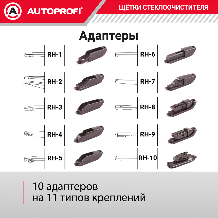 Щетка стеклоочистителя "AUTOPROFI", для заднего стекла RER-16