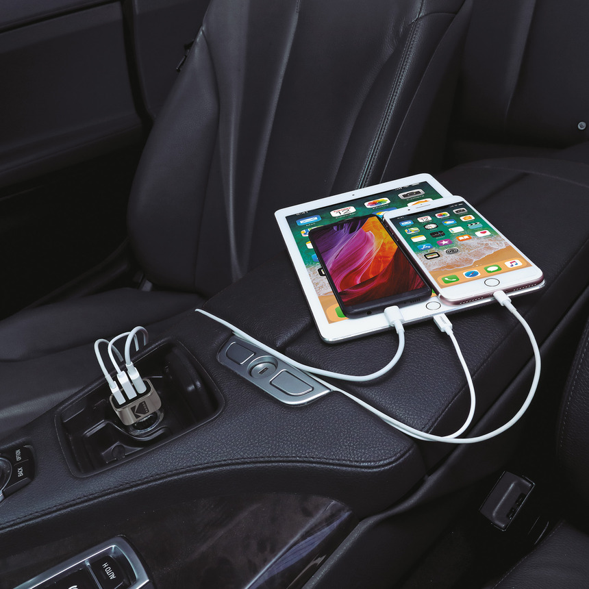 Автомобильное зарядное устройство KODAK для телефона/планшета, USBх3, Quick Charge 3.0. UC110 Автомобильное зарядное устройство KODAK для телефона/планшета, USBх3, Quick Charge 3.0. UC110