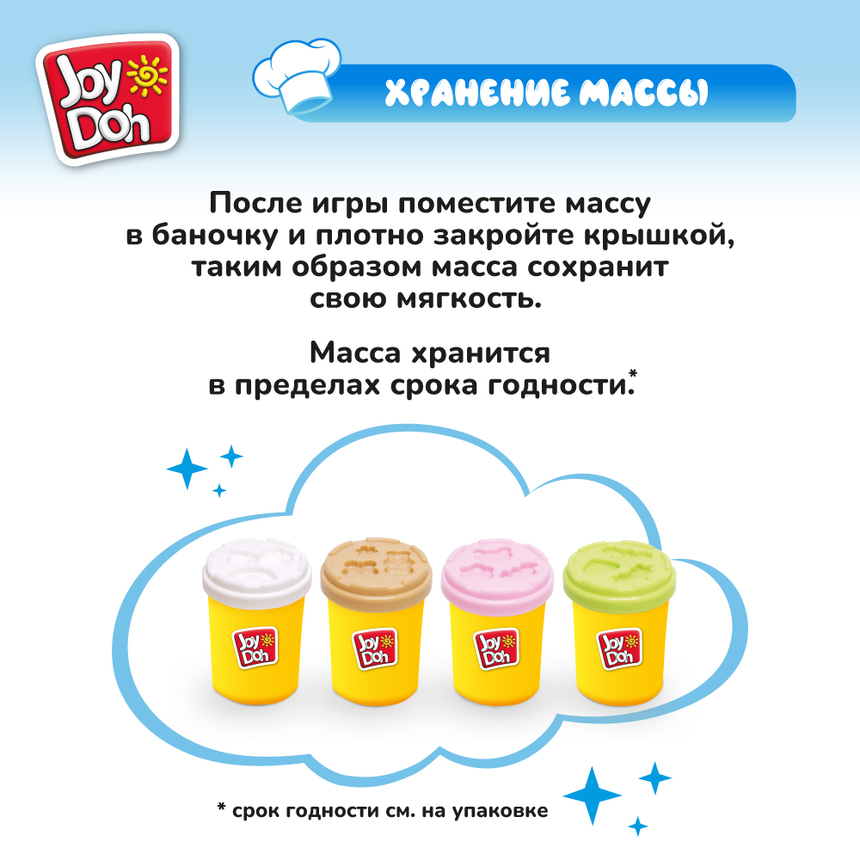 Масса для лепки Joy Doh, набор ПИРОЖНИЦА SPIN-224 pot