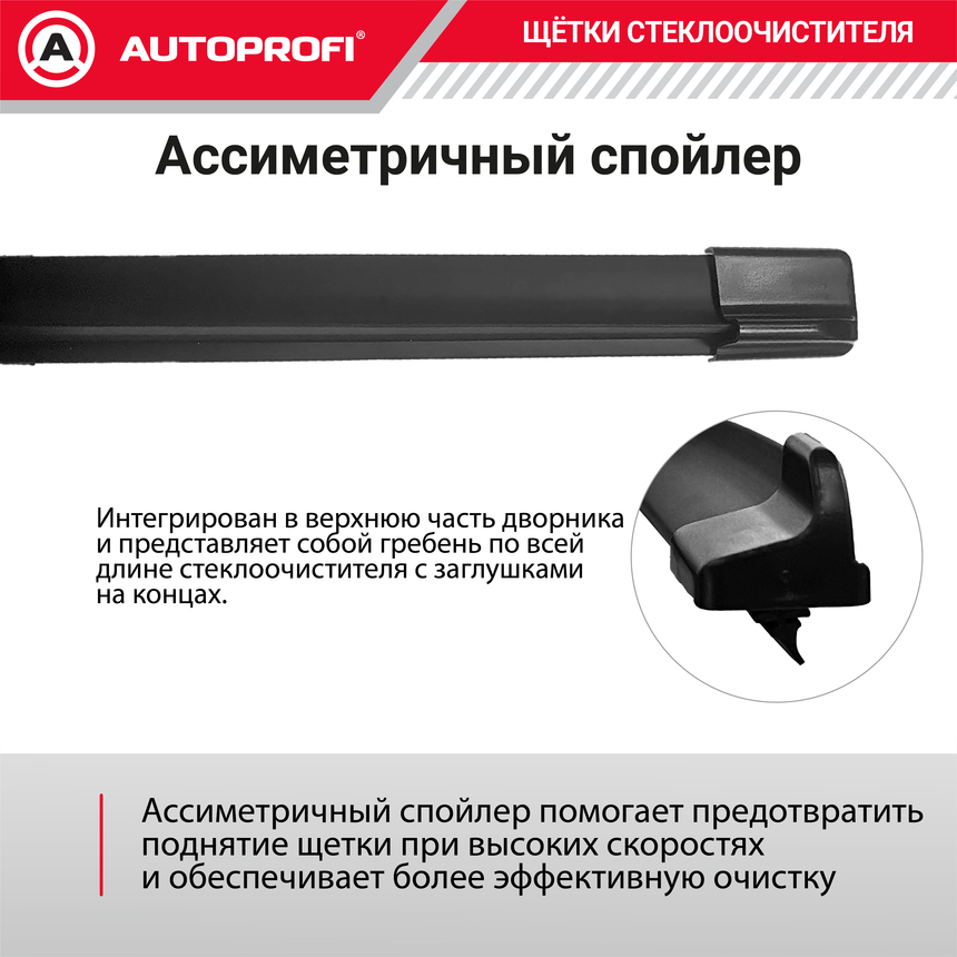 Щетка стеклоочистителя "AUTOPROFI", бескаркасная ULF-17