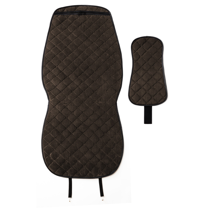 Комплект универсальных накидок на передние сиденья "CarPerformance", 2 шт., алькантара CP-210A BR