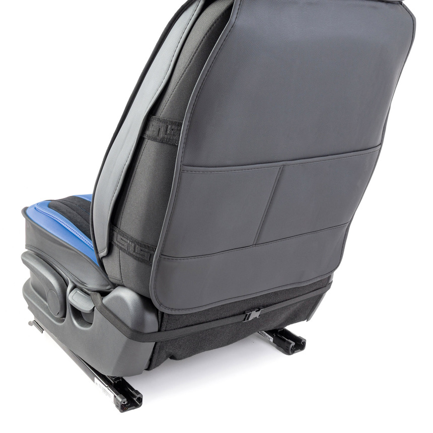 Каркасные 3D накидки на передние сиденья "Car Performance", 2 шт., экокожа/алькантара CUS-3034 BK/BL