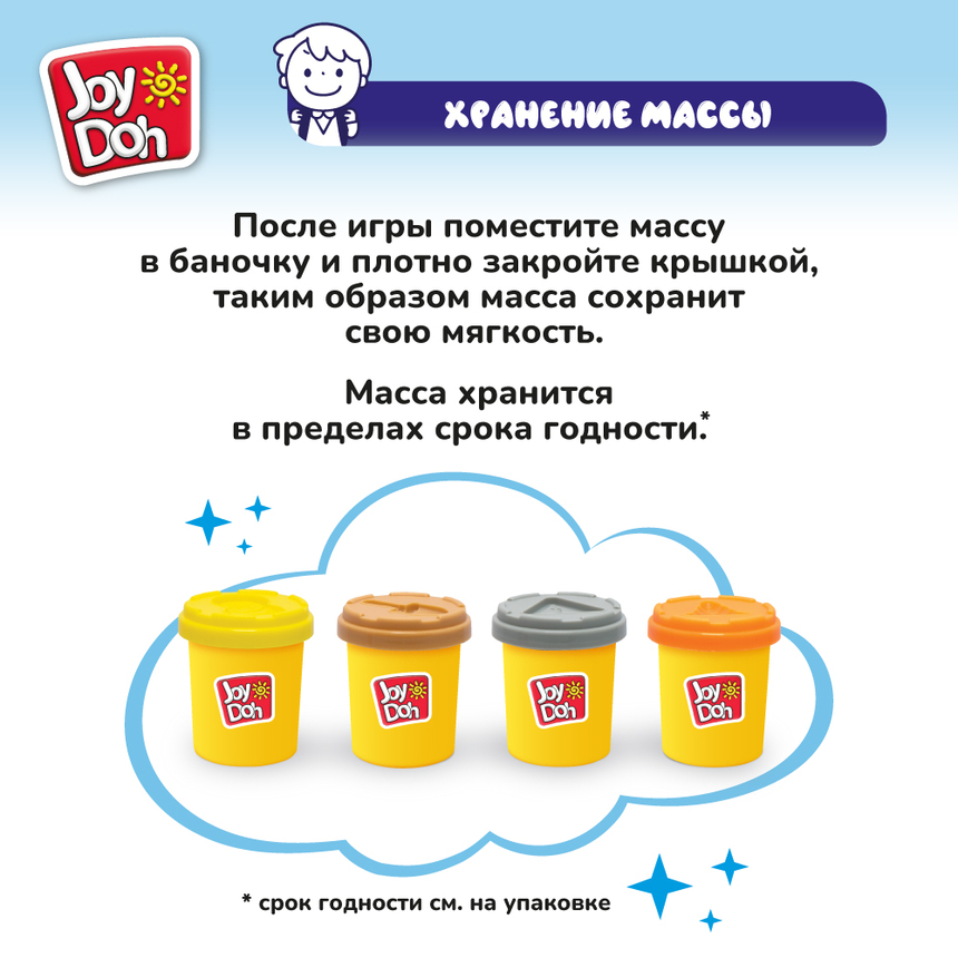 Масса для лепки Joy-Doh, набор БЕТОНОМЕШАЛКА TRUK-224 pot