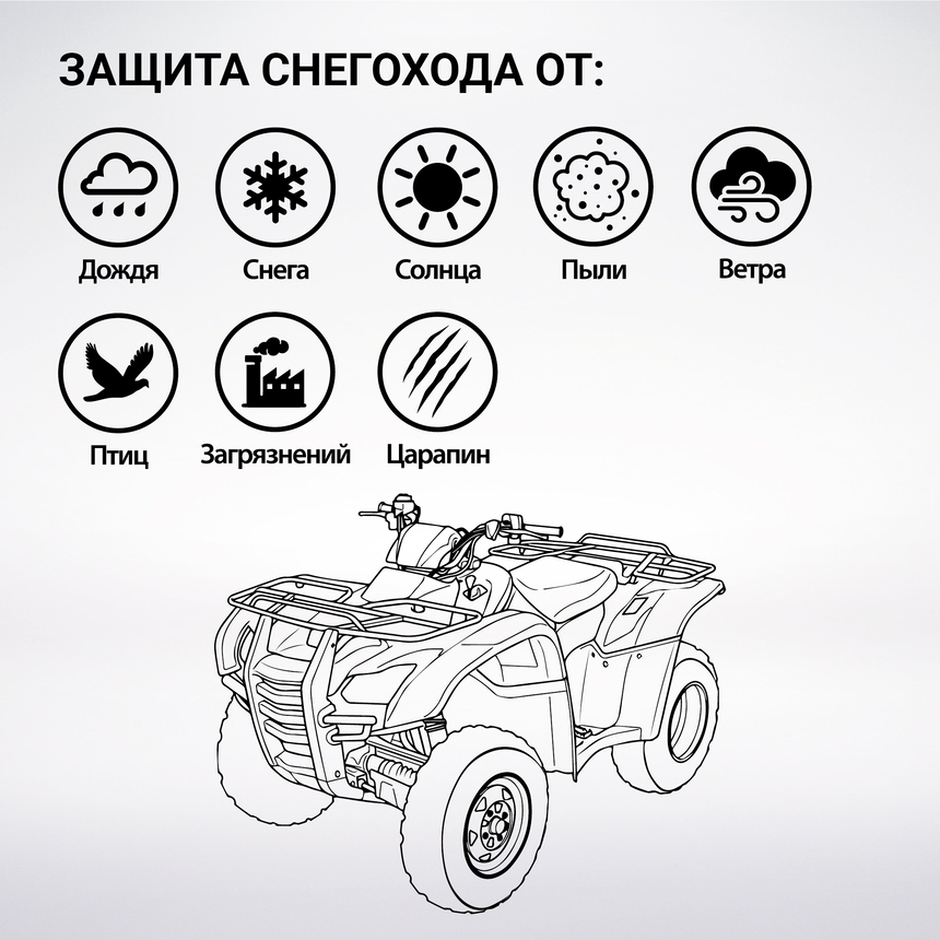 Чехол для хранения квадроцикла с защитой от влаги ATV-200 (195)