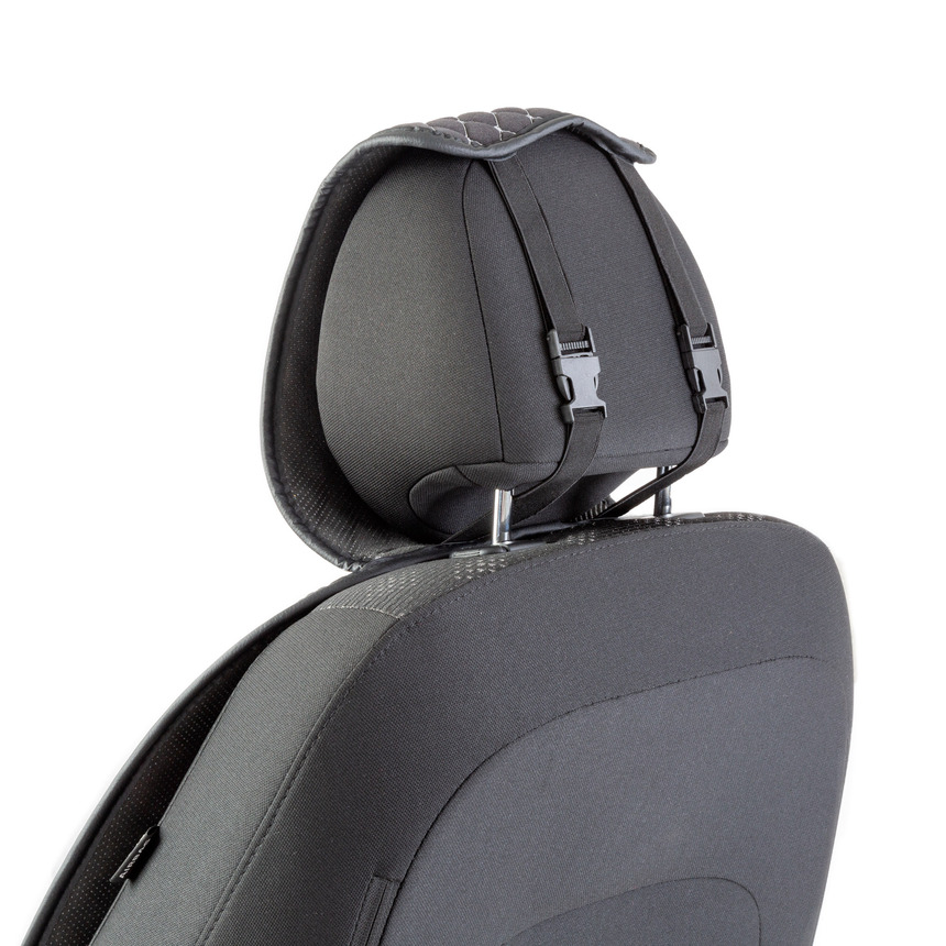 Накидки на передние сиденья "Car Performance", 2 шт., fiberflax CUS-1052 GY/GY Накидки на передние сиденья "Car Performance", 2 шт., fiberflax CUS-1052 GY/GY