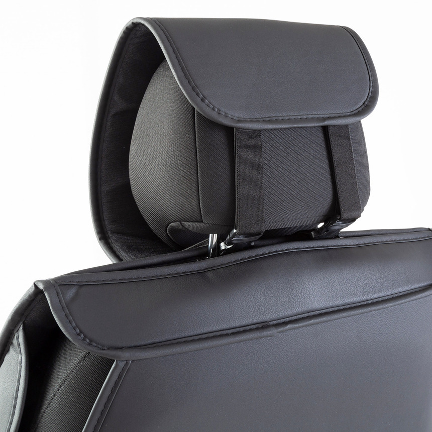 Каркасные накидки на передние сиденья "Car Performance", 2 шт., экокожа CUS-2092 BK/BK