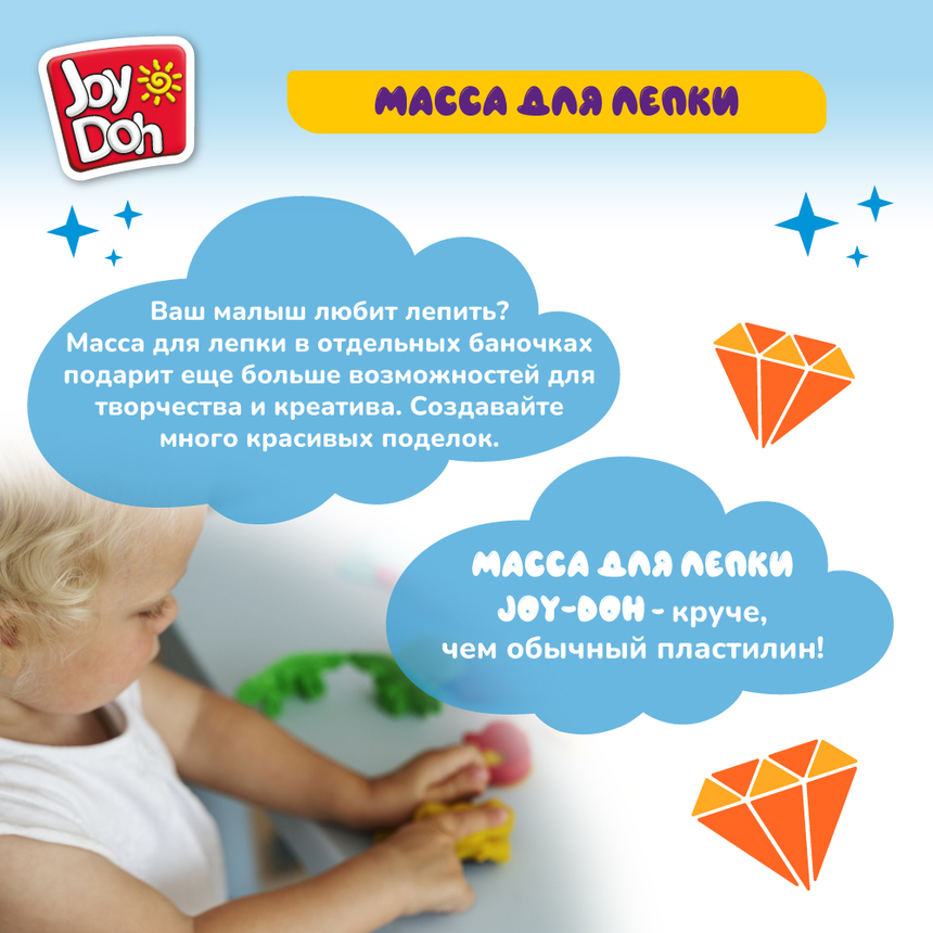 Масса для лепки Joy-Doh, 1 баночка (112 грамм) POT-01/112