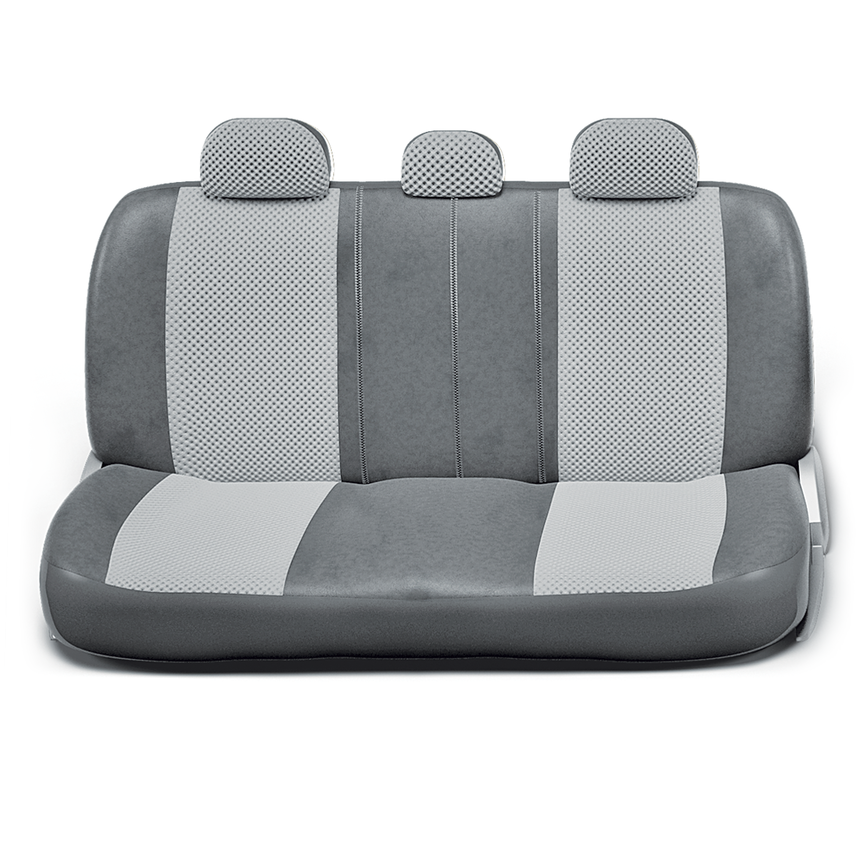 Чехлы на сиденья универсальные экокожа MATRIX MTX-1105G D.GY/L.GY (M)