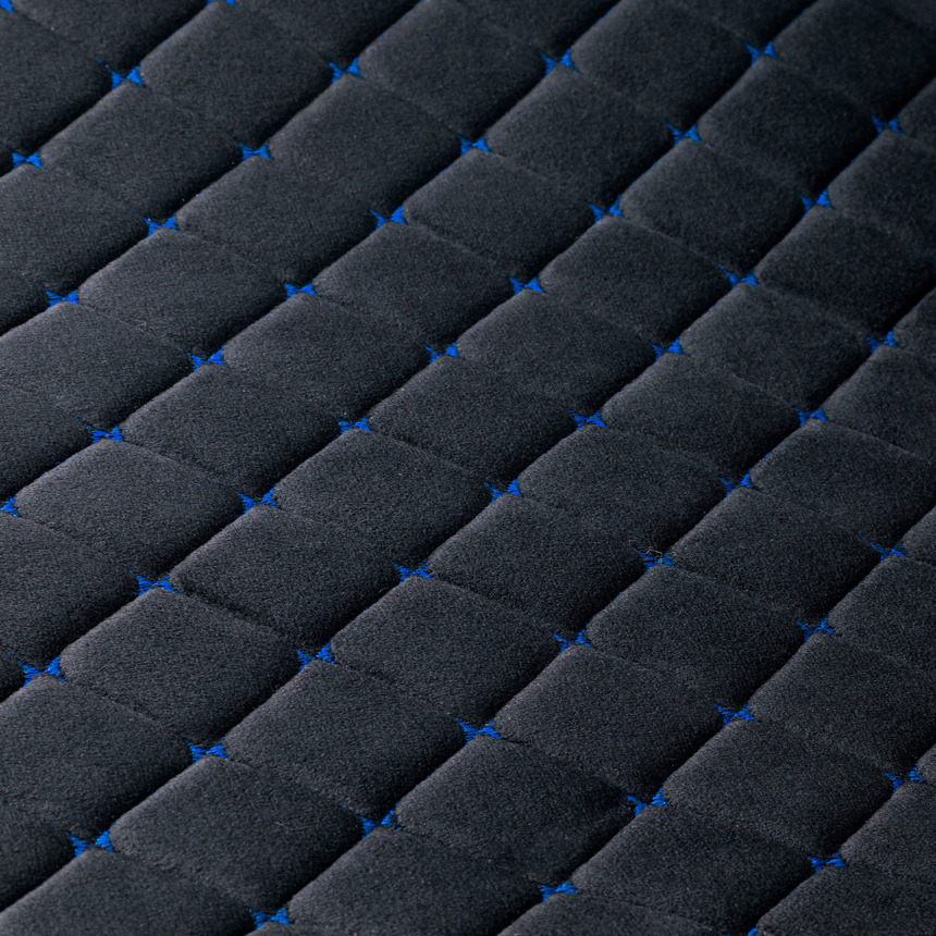 Накидки на передние сиденья "Car Performance", 2 шт., алькантара CUS-1012 BK/BL Накидки на передние сиденья "Car Performance", 2 шт., алькантара CUS-1012 BK/BL