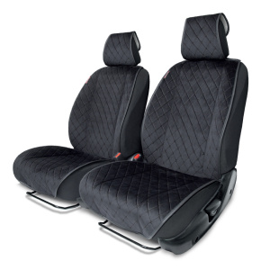 Накидки на передние сиденья автомобиля "Autoprofi", алькантара ALC-0410 BK/BK Накидки на передние сиденья автомобиля "Autoprofi", алькантара ALC-0410 BK/BK