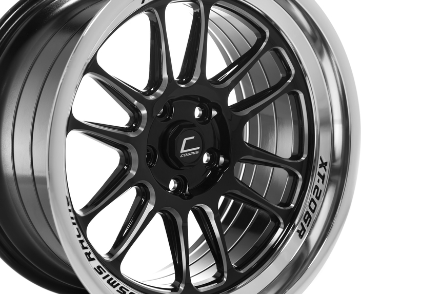 COSMIS  XT-206R 18x11,0 5x114,3 ET8 Black+diamond lip+spoke milling