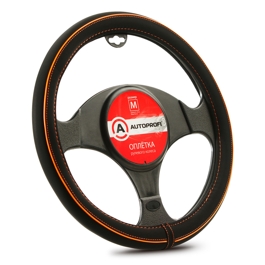 Оплётка руля AUTOPROFI, синтетический нубук AP-2020 BK/ORANGE (S) Оплётка руля AUTOPROFI, синтетический нубук AP-2020 BK/ORANGE (S)