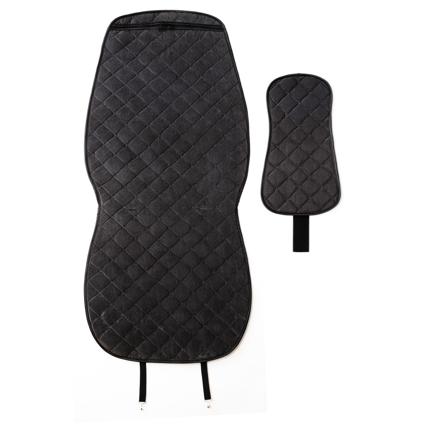 Комплект универсальных накидок на передние сиденья "CarPerformance", 2 шт., алькантара CP-210A BK