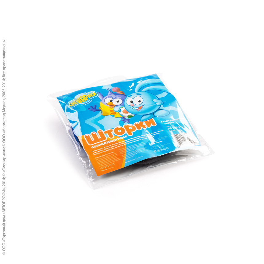 Шторка - экран на боковое окно "Смешарики" (2 шт.) SM/WIN-012 Krosh