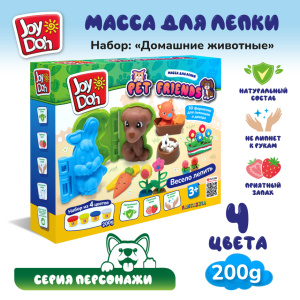 Масса для лепки Joy-Doh, набор ДОМАШНИЕ ЖИВОТНЫЕ PETS-200 pot