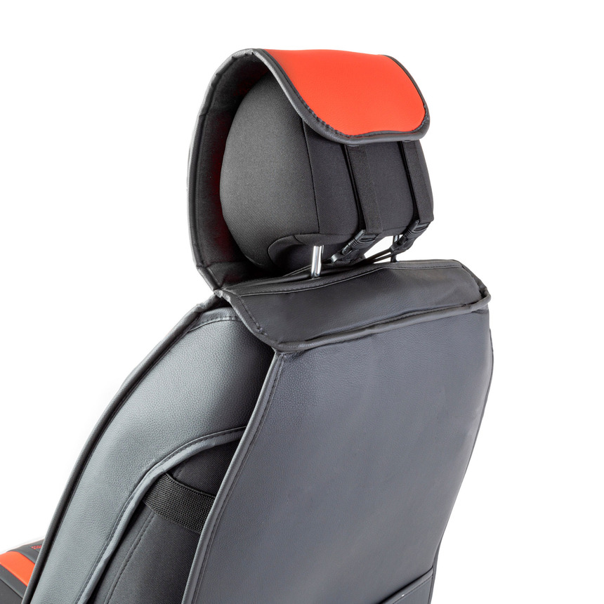 Каркасные 3D накидки на передние сиденья "Car Performance", 2 шт., экокожа CUS-3012 BK/RD Каркасные 3D накидки на передние сиденья "Car Performance", 2 шт., экокожа CUS-3012 BK/RD