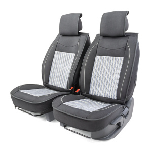 Каркасные накидки на передние сиденья "Car Performance", 2 шт., fiberflax CUS-2062 BK/GY Каркасные накидки на передние сиденья "Car Performance", 2 шт., fiberflax CUS-2062 BK/GY