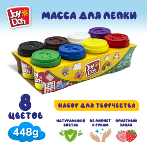 Масса для лепки Joy-Doh, набор из 8 баночек 56 г POT-08/056