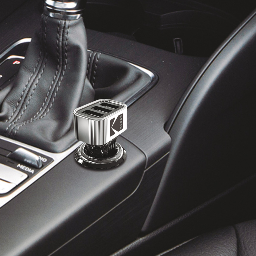 Автомобильное зарядное устройство KODAK для телефона/планшета, USBх3, Quick Charge 3.0. UC110