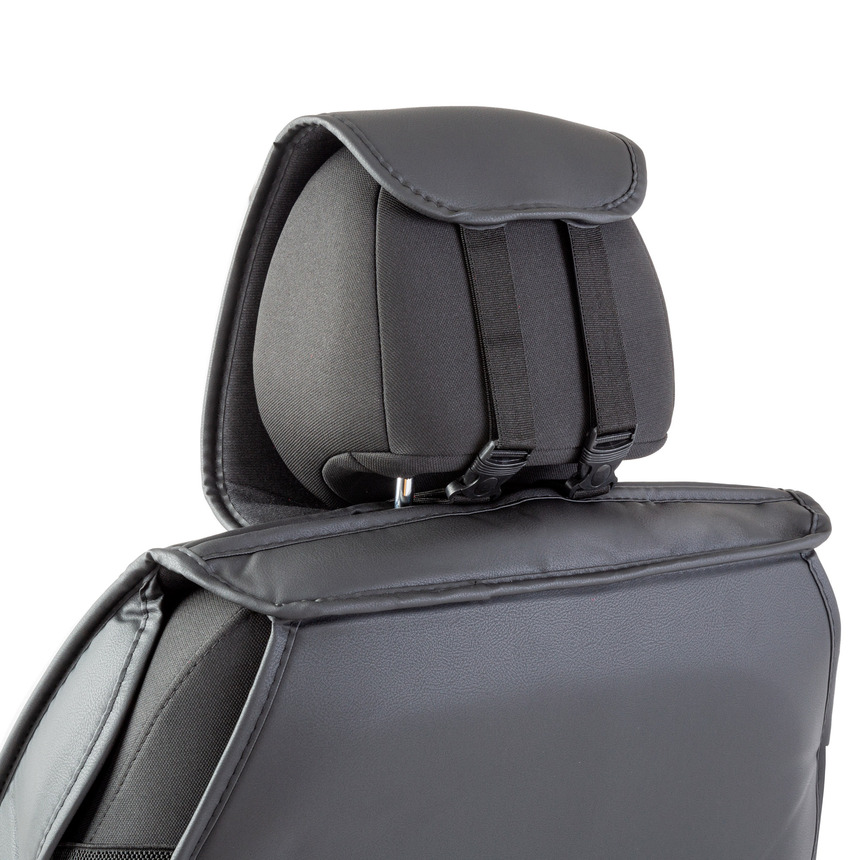 Каркасные накидки на передние сиденья "Car Performance", 2 шт., экокожа CUS-2102 BK/GY