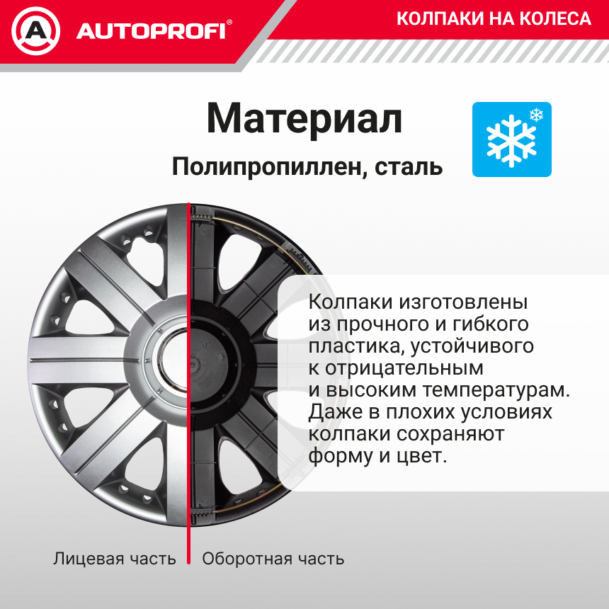 Колпаки на колёса AUTOPROFI WC-2020 SILVER (15) Колпаки на колёса AUTOPROFI WC-2020 SILVER (15)