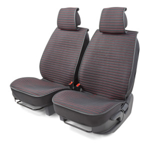 Каркасные накидки на передние сиденья "Car Performance", 2 шт., fiberflax CUS-2022 BK/RD