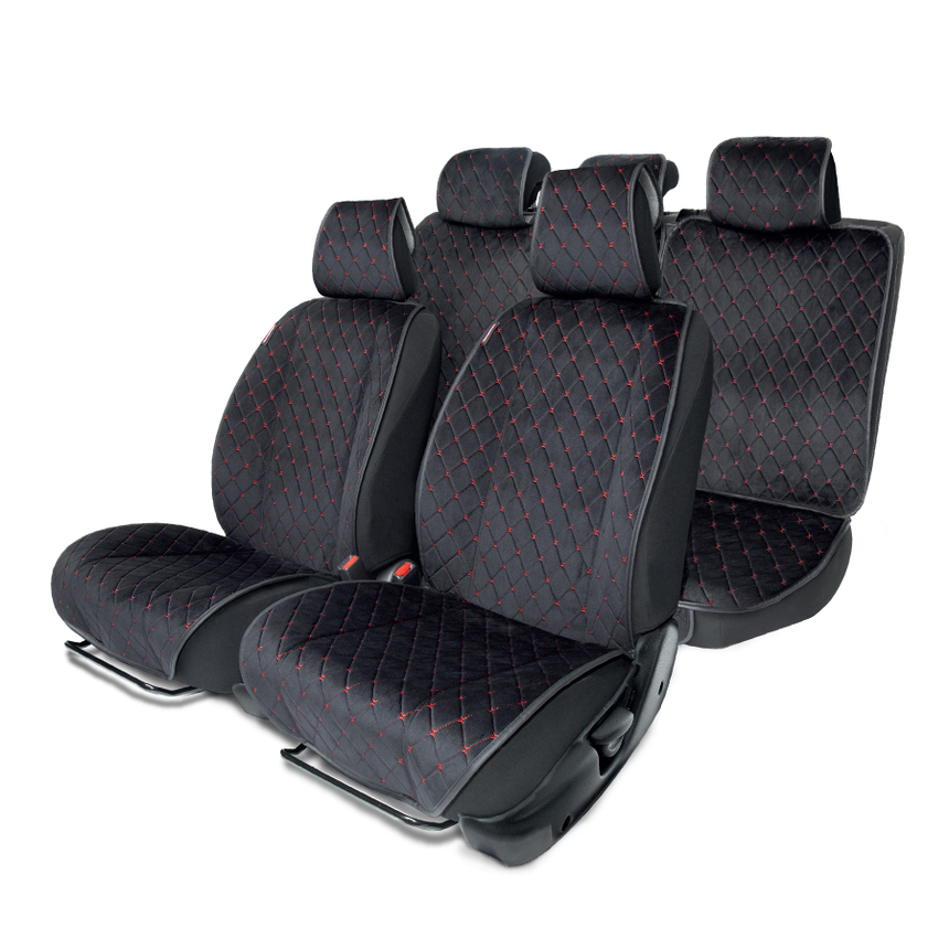 Накидки на сиденья автомобиля "Autoprofi" (на весь салон), алькантара ALC-1110 BK/RD Накидки на сиденья автомобиля "Autoprofi" (на весь салон), алькантара ALC-1110 BK/RD