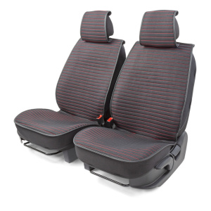 Каркасные накидки на передние сиденья "Car Performance", 2 шт., fiberflax CUS-2022 BK/RD Каркасные накидки на передние сиденья "Car Performance", 2 шт., fiberflax CUS-2022 BK/RD